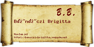 Bánóczi Brigitta névjegykártya